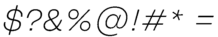 FLArtGrotesk FineItalic Font OTHER CHARS