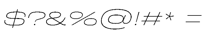 FLArtGrotesk GrandThinItalic Font OTHER CHARS