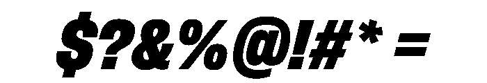 FLArtGrotesk NarrowBlackItalic Font OTHER CHARS