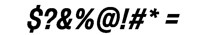 FLArtGrotesk NarrowBoldItalic Font OTHER CHARS
