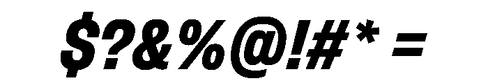 FLArtGrotesk NarrowDarkItalic Font OTHER CHARS