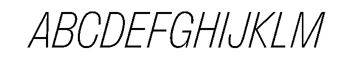 FLArtGrotesk NarrowFineItalic Font UPPERCASE
