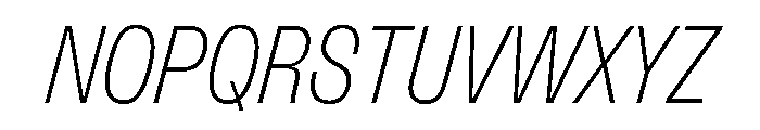 FLArtGrotesk NarrowFineItalic Font UPPERCASE