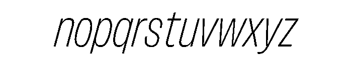 FLArtGrotesk NarrowFineItalic Font LOWERCASE