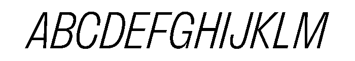 FLArtGrotesk NarrowLightItalic Font UPPERCASE