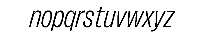FLArtGrotesk NarrowLightItalic Font LOWERCASE
