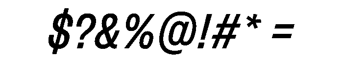 FLArtGrotesk NarrowMediumItalic Font OTHER CHARS