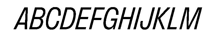 FLArtGrotesk NarrowRegularItalic Font UPPERCASE