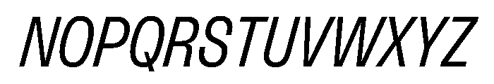 FLArtGrotesk NarrowRegularItalic Font UPPERCASE