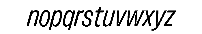 FLArtGrotesk NarrowRegularItalic Font LOWERCASE