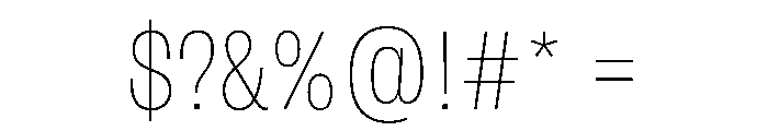 FLArtGrotesk NarrowThin Font OTHER CHARS
