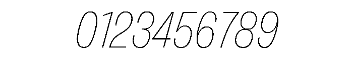 FLArtGrotesk NarrowThinItalic Font OTHER CHARS