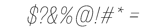 FLArtGrotesk NarrowThinItalic Font OTHER CHARS