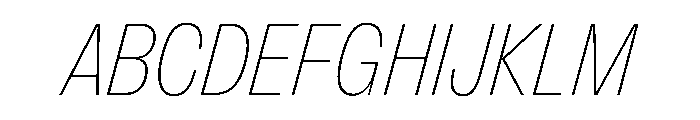 FLArtGrotesk NarrowThinItalic Font UPPERCASE