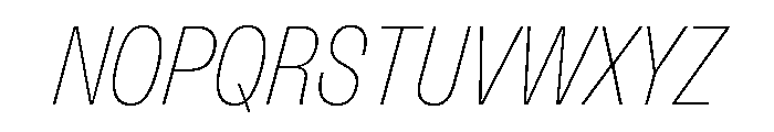 FLArtGrotesk NarrowThinItalic Font UPPERCASE