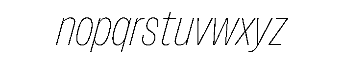 FLArtGrotesk NarrowThinItalic Font LOWERCASE