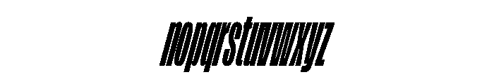 FLArtGrotesk SqueezedBlackItalic Font LOWERCASE