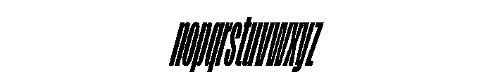 FLArtGrotesk SqueezedDarkItalic Font LOWERCASE