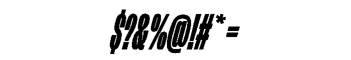FLArtGrotesk SqueezedDenseItalic Font OTHER CHARS