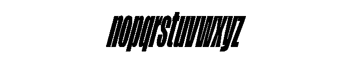 FLArtGrotesk SqueezedDenseItalic Font LOWERCASE