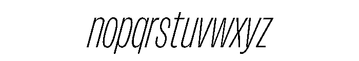 FLArtGrotesk TightFineItalic Font LOWERCASE