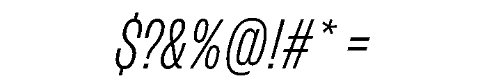 FLArtGrotesk TightLightItalic Font OTHER CHARS