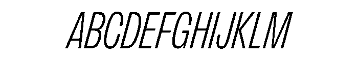 FLArtGrotesk TightLightItalic Font UPPERCASE