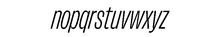 FLArtGrotesk TightLightItalic Font LOWERCASE