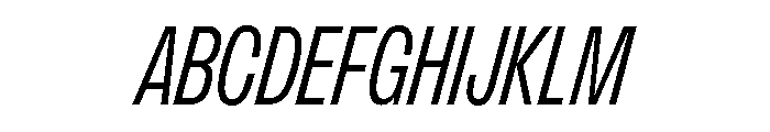 FLArtGrotesk TightRegularItalic Font UPPERCASE