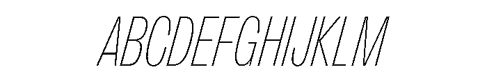 FLArtGrotesk TightThinItalic Font UPPERCASE