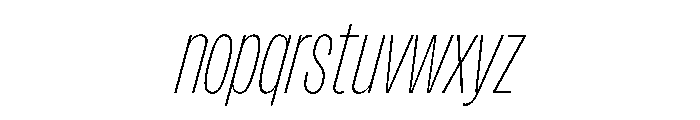 FLArtGrotesk TightThinItalic Font LOWERCASE