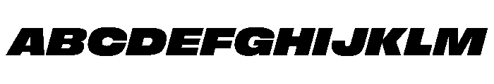 FLArtGrotesk WideBlackItalic Font UPPERCASE