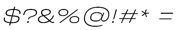 FLArtGrotesk WideFineItalic Font OTHER CHARS