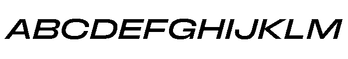 FLArtGrotesk WideMediumItalic Font UPPERCASE