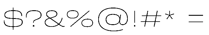 FLArtGrotesk WideThin Font OTHER CHARS