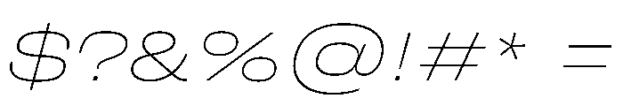FLArtGrotesk WideThinItalic Font OTHER CHARS