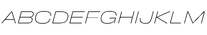 FLArtGrotesk WideThinItalic Font UPPERCASE