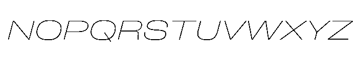 FLArtGrotesk WideThinItalic Font UPPERCASE