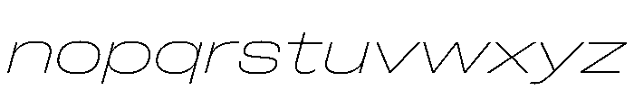FLArtGrotesk WideThinItalic Font LOWERCASE