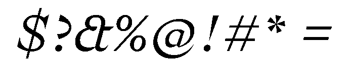 FLPrefere LightItalic Font OTHER CHARS