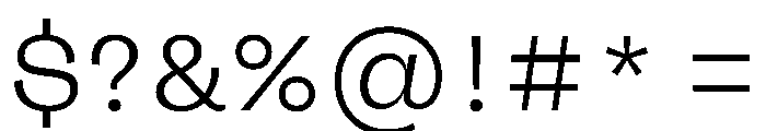 FLRare DisplayFine Instance Font OTHER CHARS