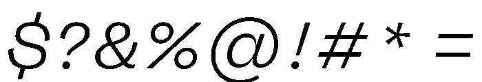 FLRare DisplayFineItalic Instance Font OTHER CHARS