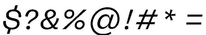 FLRare DisplayLightItalic Instance Font OTHER CHARS