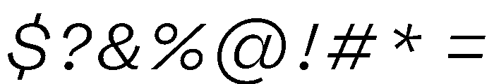 FLRare FineItalic Font OTHER CHARS