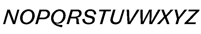 FLRare RegularItalic Instance Font UPPERCASE