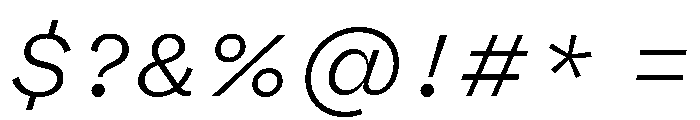 FLRare TextFineItalic Instance Font OTHER CHARS