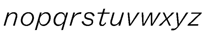 FLRare TextFineItalic Instance Font LOWERCASE