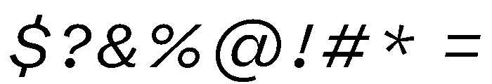 FLRare TextLightItalic Instance Font OTHER CHARS