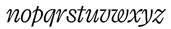FLRareCursive Fine Font LOWERCASE