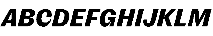 FLRareCursive Heavy Instance Font UPPERCASE